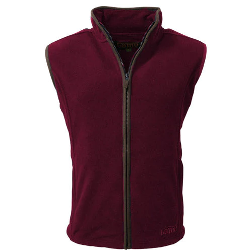 Mens Stanton Fleece Country Gilet- Maroon